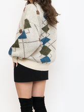 Load image into Gallery viewer, Vintage x Wool-Blend Knit Argyle Sweater (XS-L)