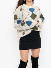 Load image into Gallery viewer, Vintage x Wool-Blend Knit Argyle Sweater (XS-L)