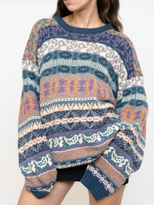Vintage x Made in Hong Kong x Cotton Knit Pattern Sweater (XS-XL)