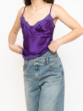 Load image into Gallery viewer, Vintage x Purple Silk-Feel Sequin Tank (XS, S)