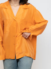 Load image into Gallery viewer, Vintage x ALFRED SUNG Orange Pure Silk Button Up (S-L)