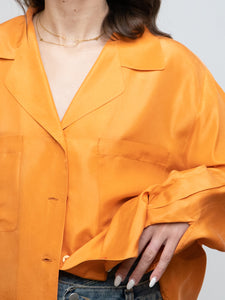 Vintage x ALFRED SUNG Orange Pure Silk Button Up (S-L)