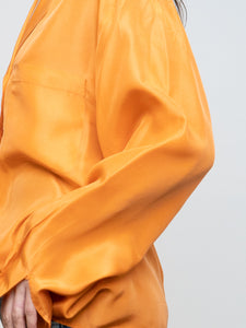 Vintage x ALFRED SUNG Orange Pure Silk Button Up (S-L)