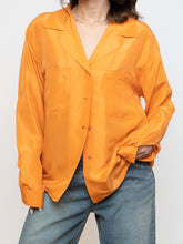 Load image into Gallery viewer, Vintage x ALFRED SUNG Orange Pure Silk Button Up (S-L)