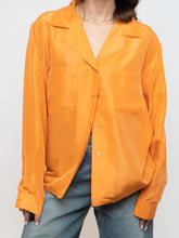 Load image into Gallery viewer, Vintage x ALFRED SUNG Orange Pure Silk Button Up (S-L)