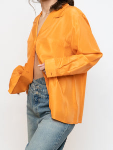 Vintage x ALFRED SUNG Orange Pure Silk Button Up (S-L)