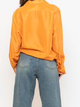 Load image into Gallery viewer, Vintage x ALFRED SUNG Orange Pure Silk Button Up (S-L)