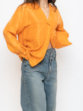 Load image into Gallery viewer, Vintage x ALFRED SUNG Orange Pure Silk Button Up (S-L)