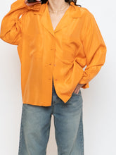 Load image into Gallery viewer, Vintage x ALFRED SUNG Orange Pure Silk Button Up (S-L)