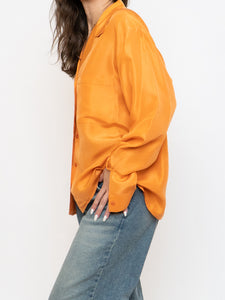 Vintage x ALFRED SUNG Orange Pure Silk Button Up (S-L)