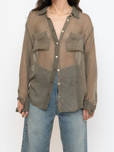 Load image into Gallery viewer, EQUIPMENT FEMME x Sheer Houndstooth Blouse (S, M)