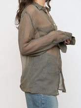 Load image into Gallery viewer, EQUIPMENT FEMME x Sheer Houndstooth Blouse (S, M)