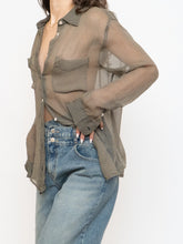 Load image into Gallery viewer, EQUIPMENT FEMME x Sheer Houndstooth Blouse (S, M)