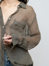 Load image into Gallery viewer, EQUIPMENT FEMME x Sheer Houndstooth Blouse (S, M)