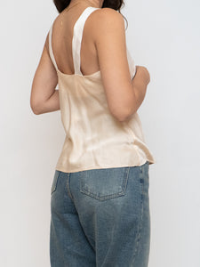 Vintage x Nude, Pink Two-Tone Silk Tank (S, M)