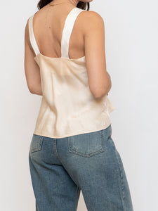 Vintage x Nude, Pink Two-Tone Silk Tank (S, M)
