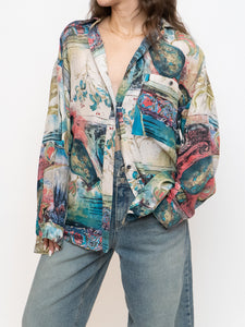 Vintage x GIOVANNI Silk Patterned Button-up (XS-XL)