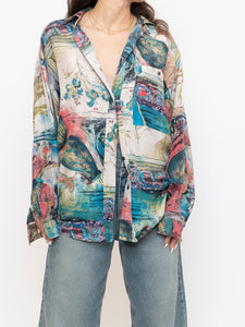 Vintage x GIOVANNI Silk Patterned Button-up (XS-XL)