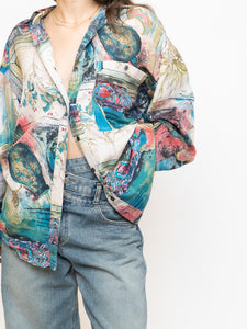 Vintage x GIOVANNI Silk Patterned Button-up (XS-XL)
