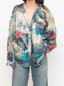 Vintage x GIOVANNI Silk Patterned Button-up (XS-XL)