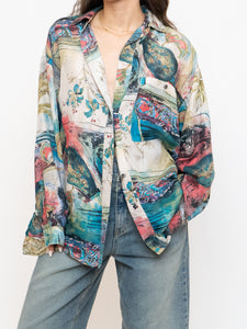 Vintage x GIOVANNI Silk Patterned Button-up (XS-XL)