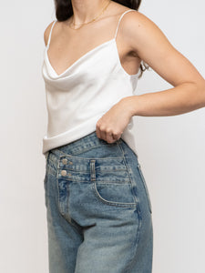 BABATON x Cream Satin Tank (XXS-S)