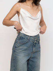BABATON x Cream Satin Tank (XXS-S)