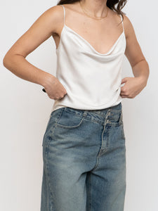 BABATON x Cream Satin Tank (XXS-S)