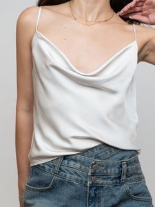 BABATON x Cream Satin Tank (XXS-S)