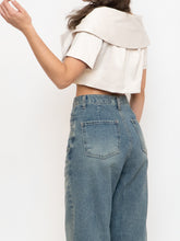 Load image into Gallery viewer, Vintage x Cream Satin Cropped Bow Top (XS-M)