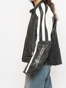 Vintage x JOE ROCKET Faded Black Leather Biker Jacket (M-XL)