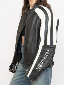 Vintage x JOE ROCKET Faded Black Leather Biker Jacket (M-XL)