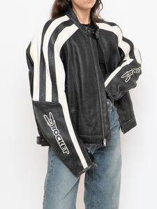 Vintage x JOE ROCKET Faded Black Leather Biker Jacket (M-XL)