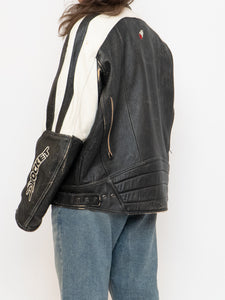 Vintage x JOE ROCKET Faded Black Leather Biker Jacket (M-XL)