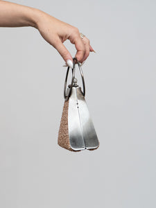 Vintage x Pink Gemstone Metal Clutch