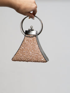 Vintage x Pink Gemstone Metal Clutch