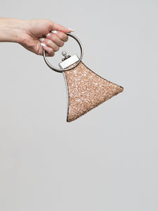 Vintage x Pink Gemstone Metal Clutch