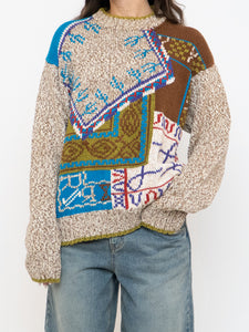 Vintage x Made in Hong Kong x Linen & Cotton-Blend Knit Sweater (XS-L)
