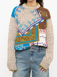 Vintage x Made in Hong Kong x Linen & Cotton-Blend Knit Sweater (XS-L)