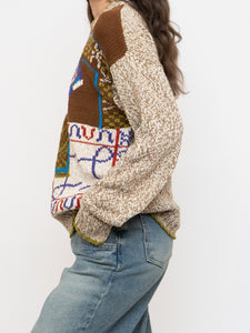 Vintage x Made in Hong Kong x Linen & Cotton-Blend Knit Sweater (XS-L)