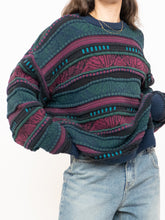 Load image into Gallery viewer, Vintage x Made in Canada x TOSANI Green, Red Patterned Raised Knit (XS-XL)