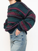 Load image into Gallery viewer, Vintage x Made in Canada x TOSANI Green, Red Patterned Raised Knit (XS-XL)