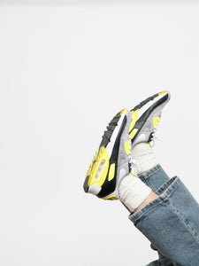 NIKE x Fluorescent Yellow & Grey Airmax 90 (6.5-7.5W)