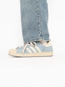 ADIDAS x Baby Blue Denim Original Shell Toes (9, 9.5W)