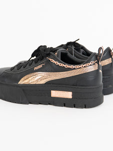 PUMA x Black & Rose Gold Platform Chain Sneakers (8, 8.5W)