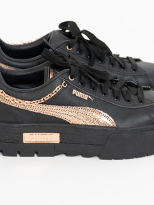PUMA x Black & Rose Gold Platform Chain Sneakers (8, 8.5W)