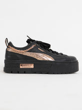 Load image into Gallery viewer, PUMA x Black &amp; Rose Gold Platform Chain Sneakers (8, 8.5W)