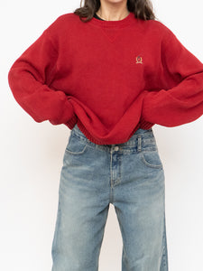 Vintage x TOMMY HILFIGER Red Cotton Knit Sweater (XS-XL)