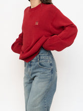 Load image into Gallery viewer, Vintage x TOMMY HILFIGER Red Cotton Knit Sweater (XS-XL)