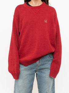 Vintage x TOMMY HILFIGER Red Cotton Knit Sweater (XS-XL)